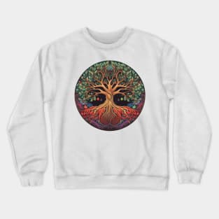 Forbidden Fruit Tree of Life Illustration Crewneck Sweatshirt